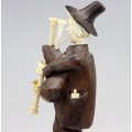 ansamblu de statuete " Klezmer Band". sculptura in fildes si lemn. cca 1900